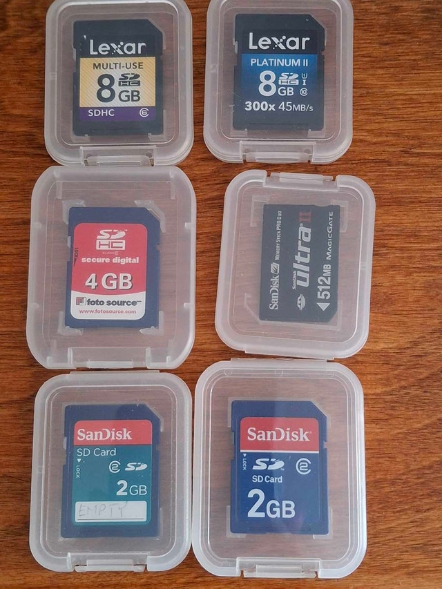 SD memory cards - all proven working