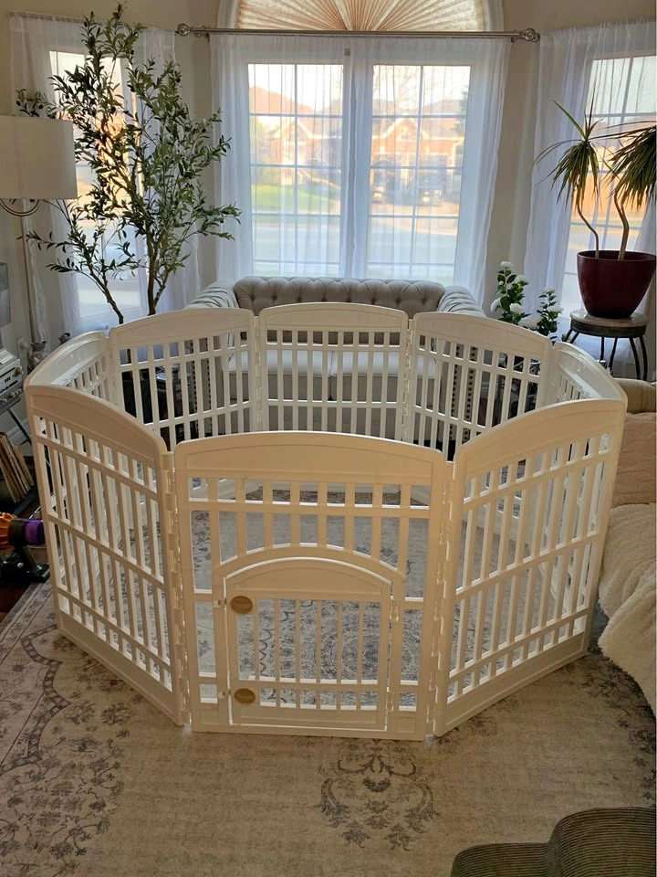 BRAND NEW 34” IRIS 8-Panel Dog Playpen w/ Door