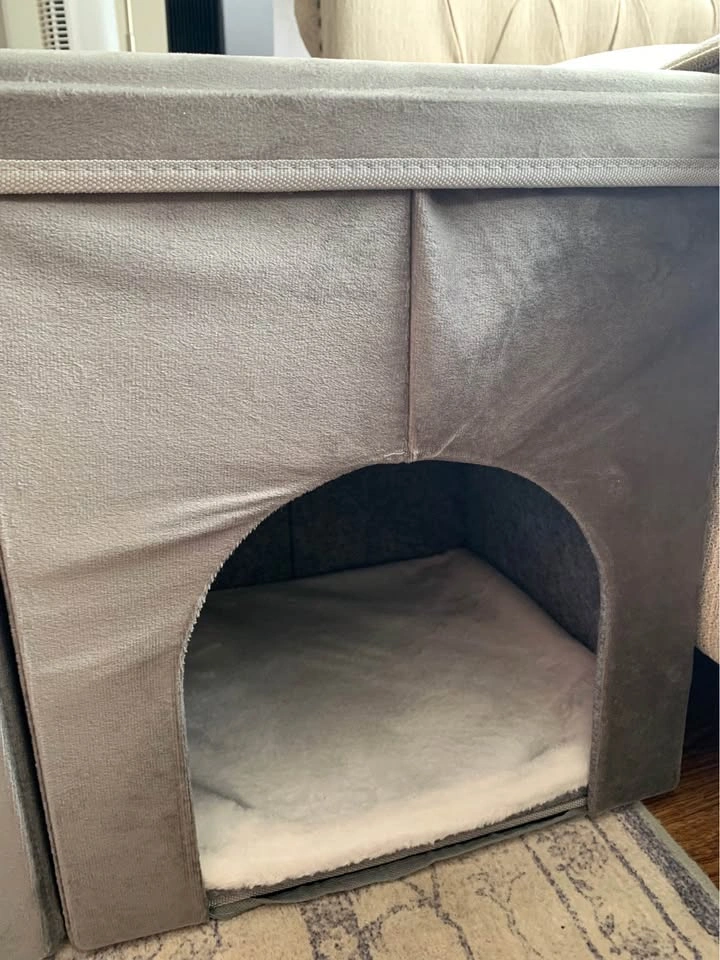 🐶 16” 3-Step Pet Stairs w/ Condo & Storage - photo 3