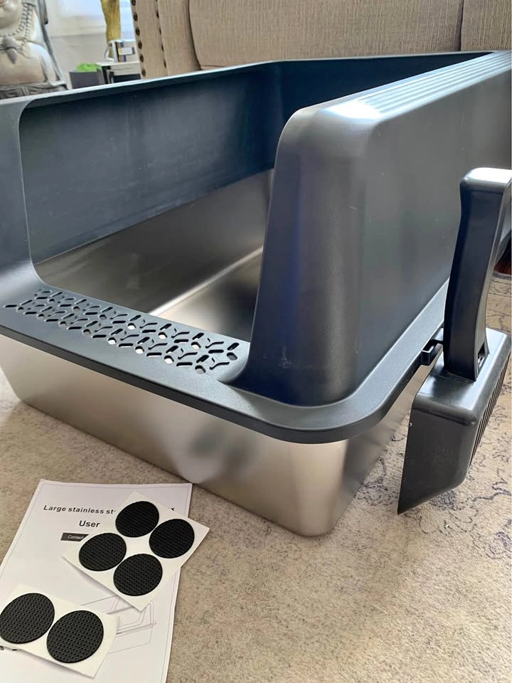 Zarler XXXL Stainless Steel Cat Litter Box 27.8” – Brand New