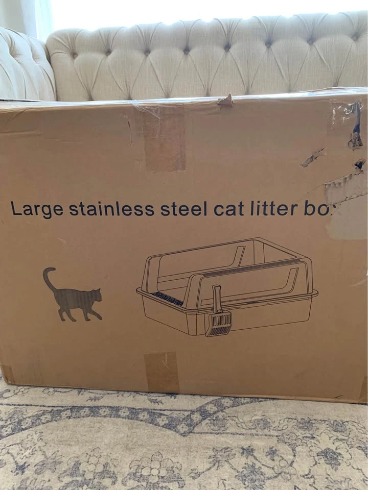 Zarler XXXL Stainless Steel Cat Litter Box 27.8” – Brand New - photo 5