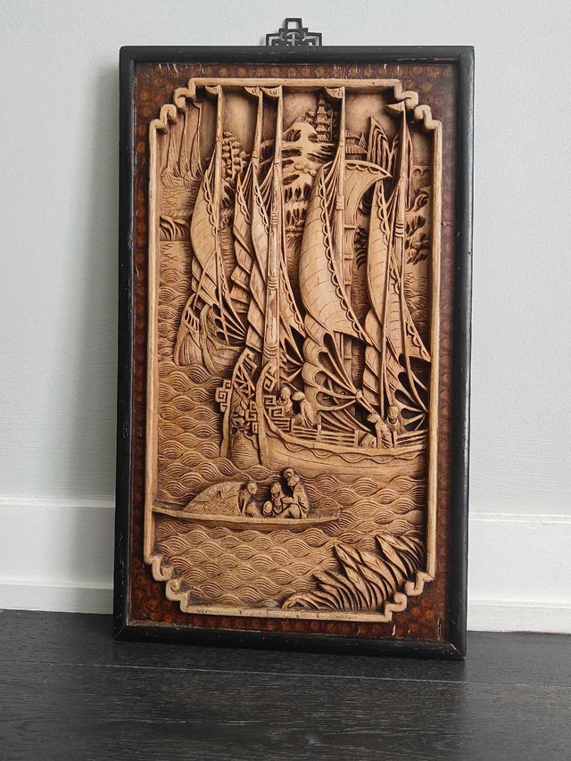 Hand Carved Teak Wall Art