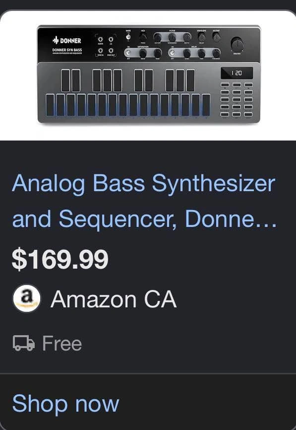 Donner Essential B1 Analog Bass Synthesizer