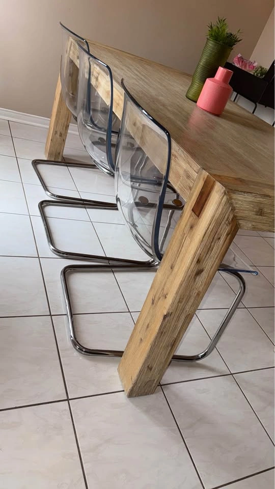 BOUCLAIR Rustic Solid Wood Dining Table - photo 2