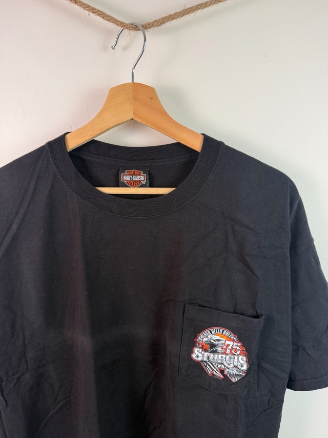 Harley-Davidson Black Short Sleeve Pocket Tee with Sturgis Patch - photo 2