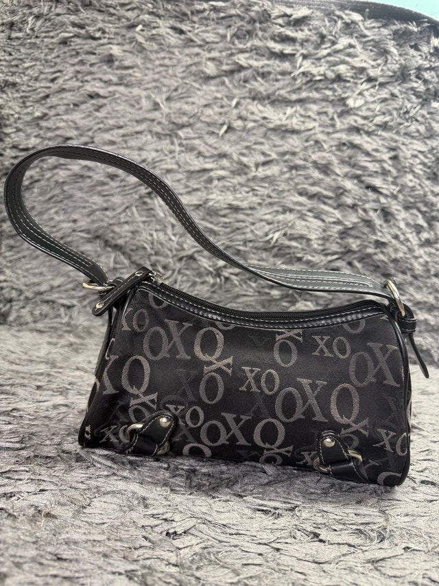Y2K XO Pattern Black Shoulder Bag - photo 3