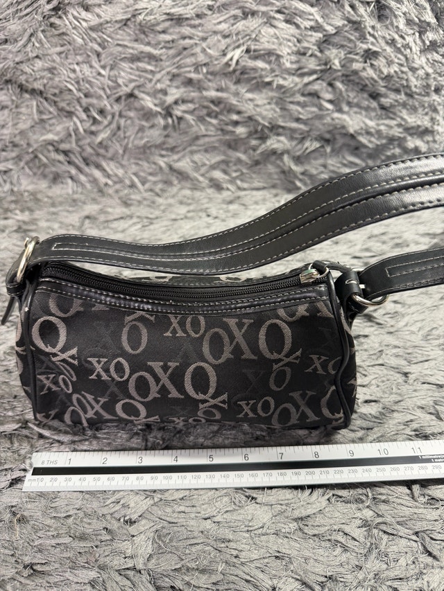 Y2K XO Pattern Black Shoulder Bag - photo 4