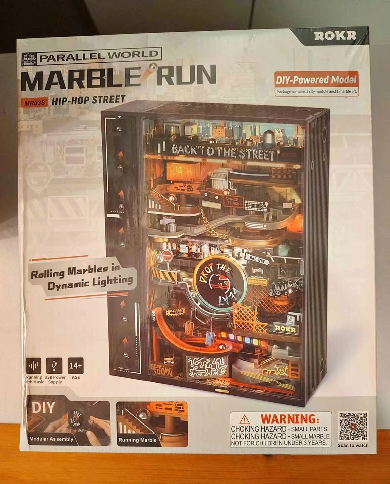 ROKR Hip-Hop Street Marble Run 3D Wooden Puzzle (MR03S)
