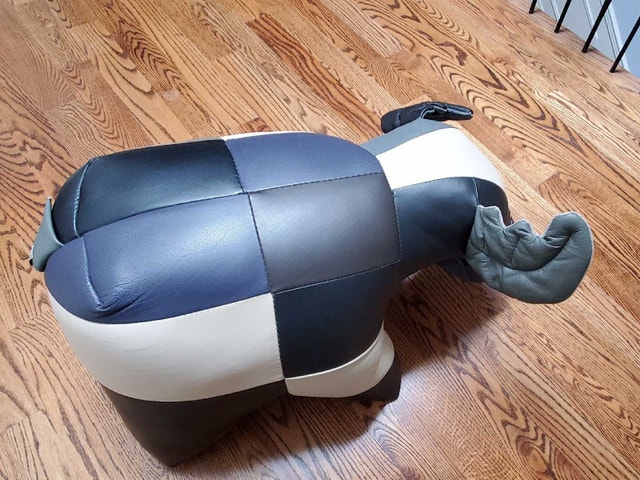 Reiner's Originals Leather Moose Ottoman stool