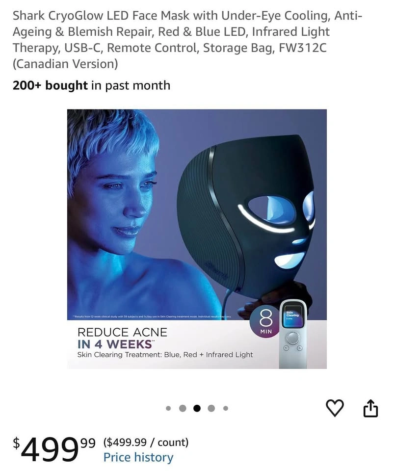 Brand New Shark CryoGlow LED Face Mask - Sealed - photo 4