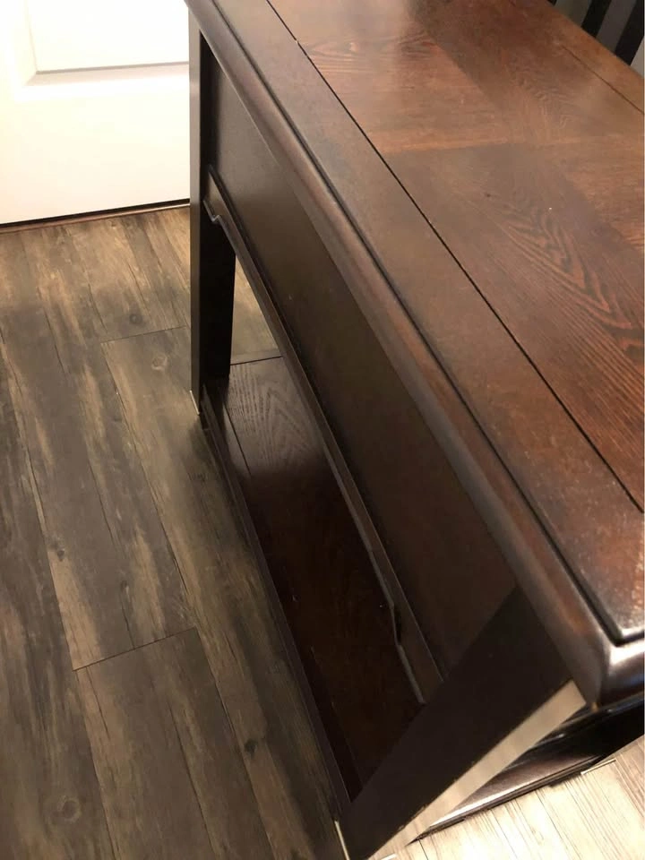 Vintage Cherry Wood Dark Brown Nightstand - photo 2