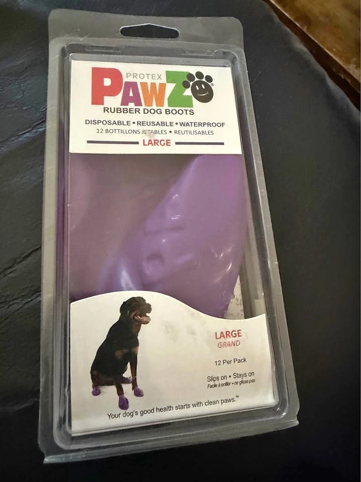 PawZ rubber dog boots (new and never opened)
