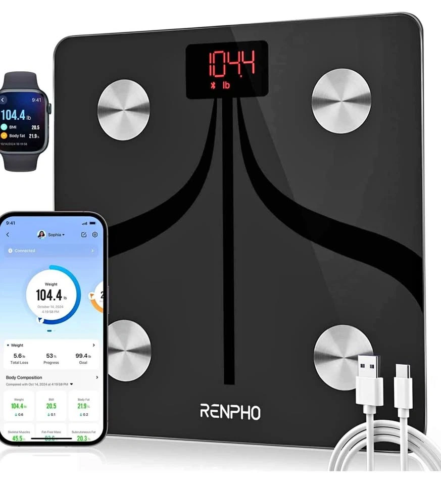 RENPHO Rechargeable Bluetooth Body Fat Scale