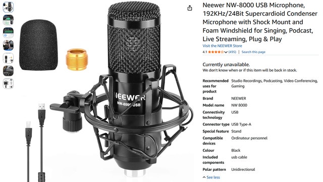 Neewer NW-8000 USB Microphone - photo 4