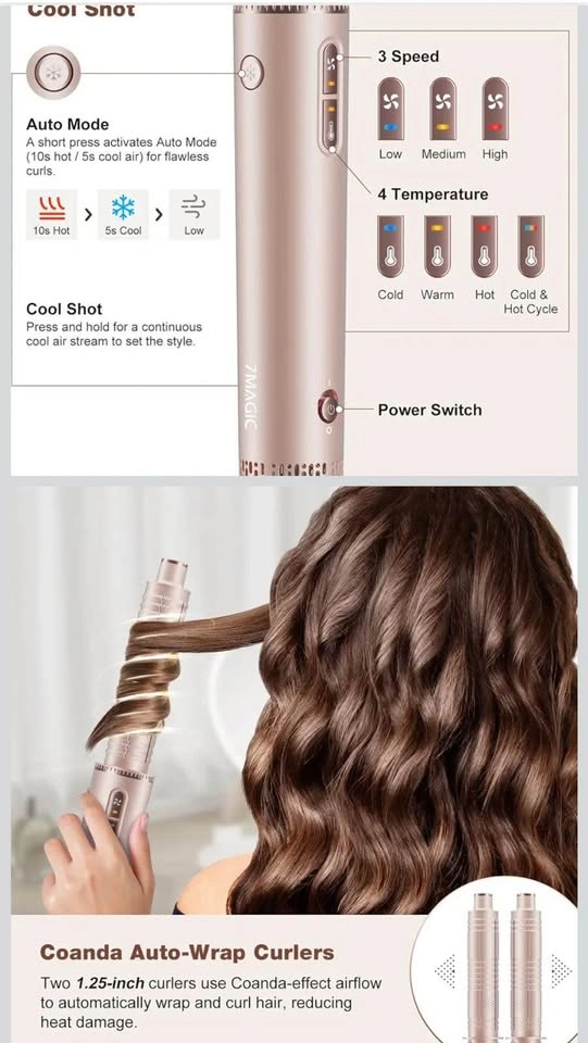 Brand New 7-in-1 Air Styler – Hair Dryer, Curling & Volumizing B - photo 2