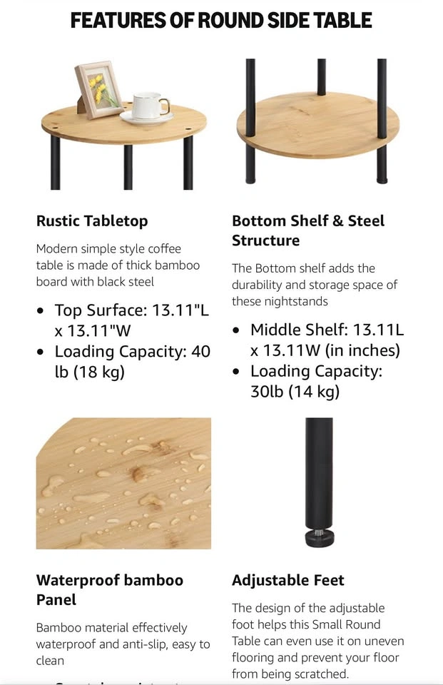 Round end table for living room - photo 4