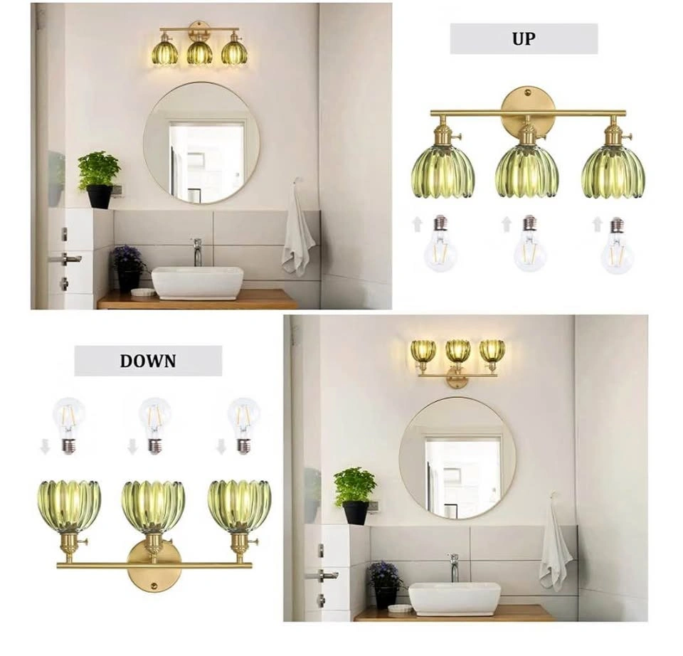 Bathroom light fixture over mirror