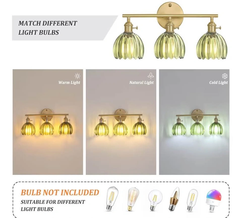 Bathroom light fixture over mirror - photo 3