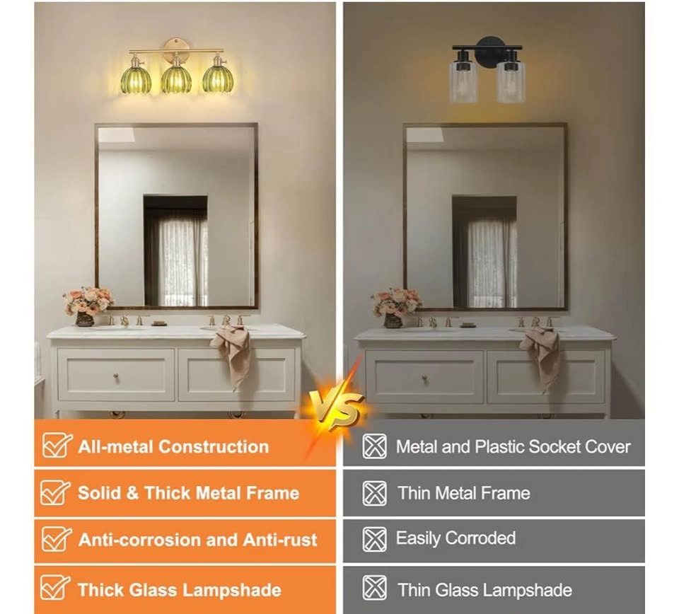 Bathroom light fixture over mirror - photo 5