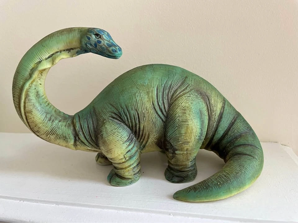 Vintage 1970s Berco Ceramic Brontosaurus Dinosaur Figurine