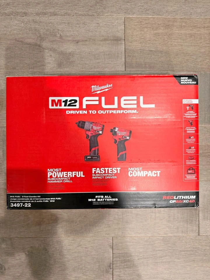 M12 FUEL 12V Cordless Hammer Drill/Impact Kit