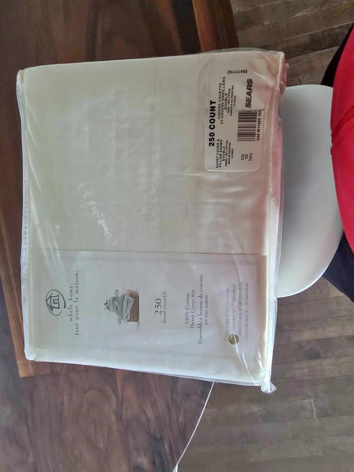 Whole Home 250 Thread Count 100% Cotton Duvet Cover Set