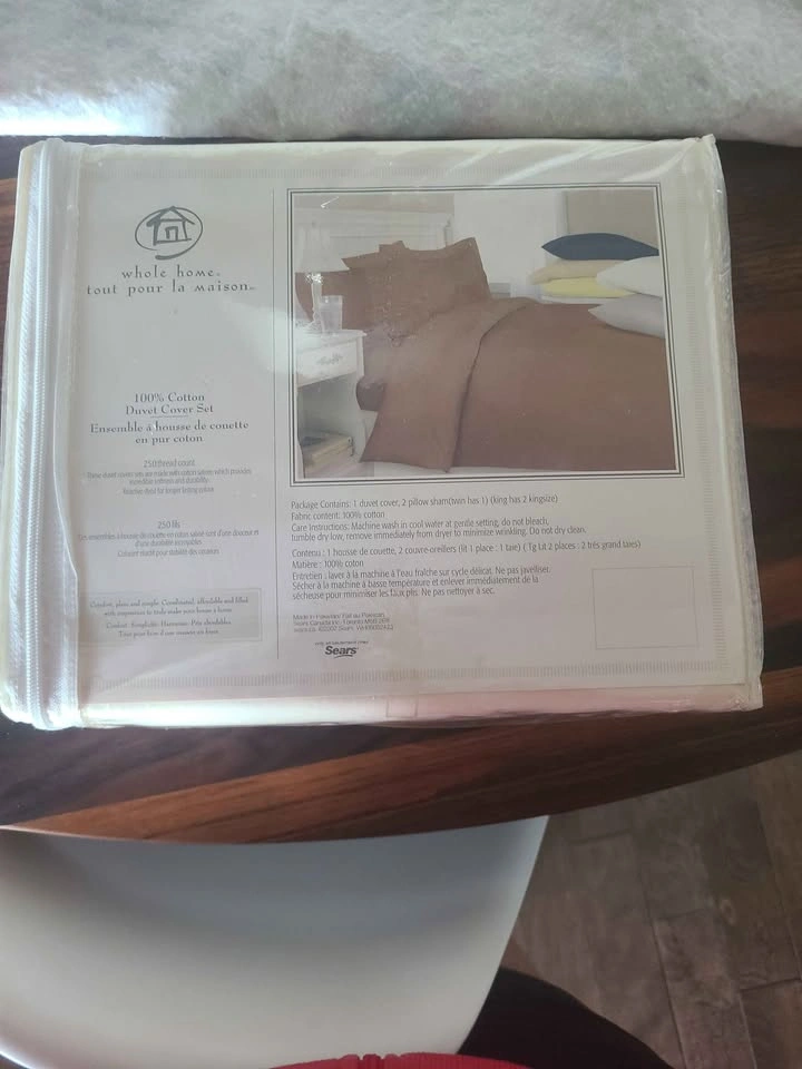 Whole Home 250 Thread Count 100% Cotton Duvet Cover Set - photo 5