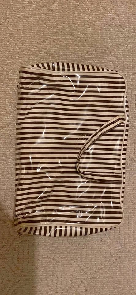 Striped brown and white y2k purse