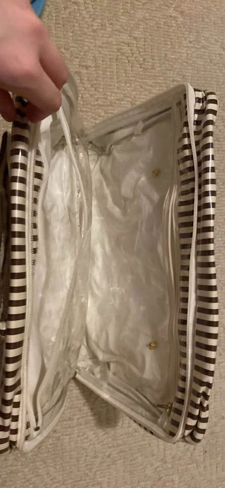 Striped brown and white y2k purse - photo 3