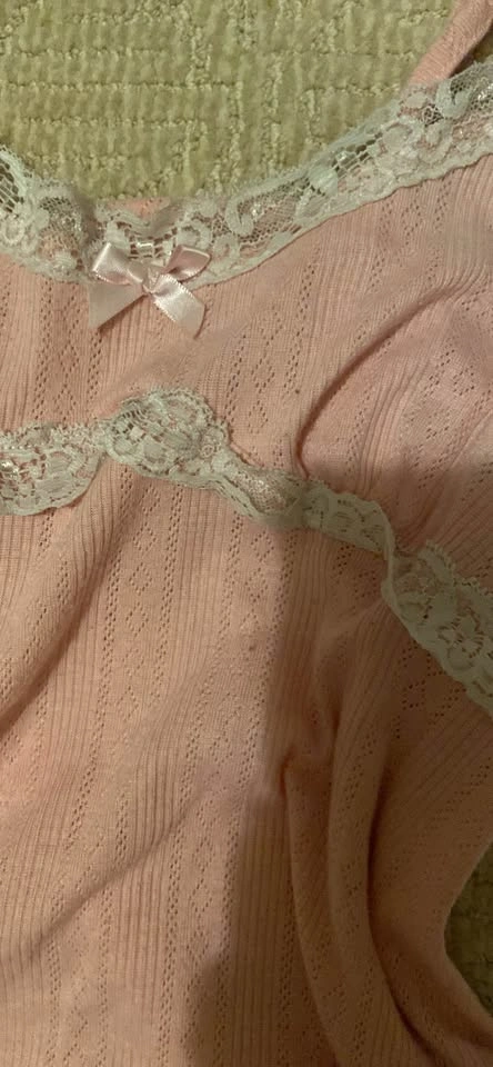Coquette pink and white cami — 2000s - photo 2