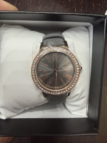 Invicta Celestial Lady 31mm Rose Gold Tone Case Grey Metal Dial
