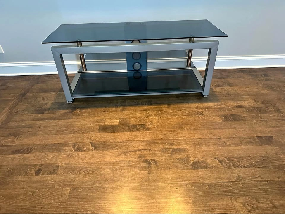 Modern glass TV console