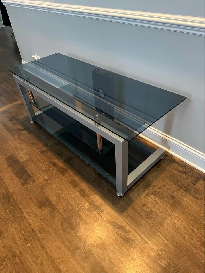 Modern glass TV console - photo 2