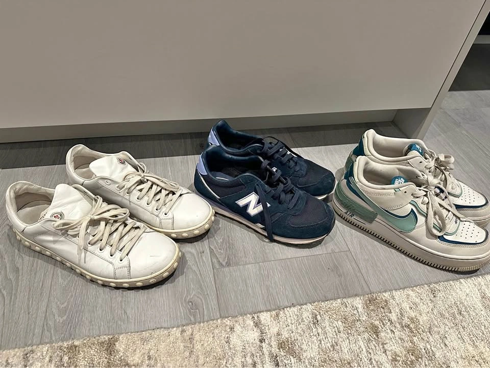Moncler, Nike and New Balance shoes