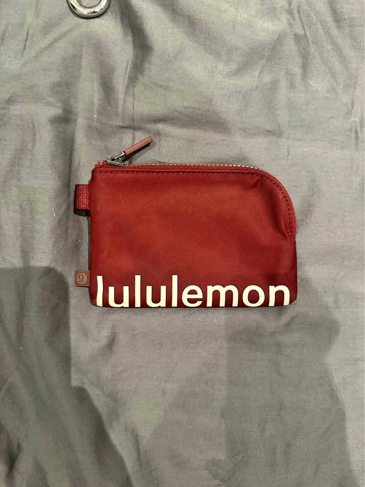 Lululemon red/maroon wallet/purse