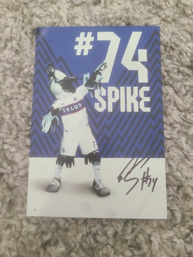 Vancouver Whitecaps Spike Signed Card