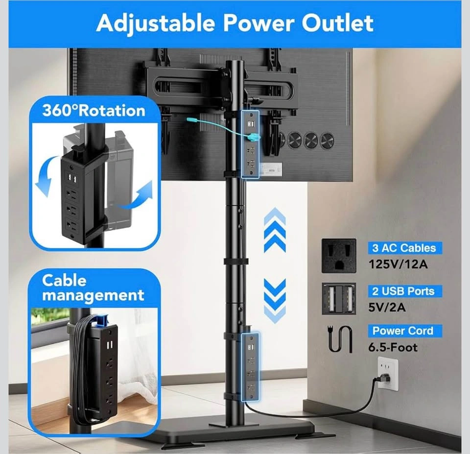 Floor TV Stand with Power Outlet for 26-55” TVs - photo 2