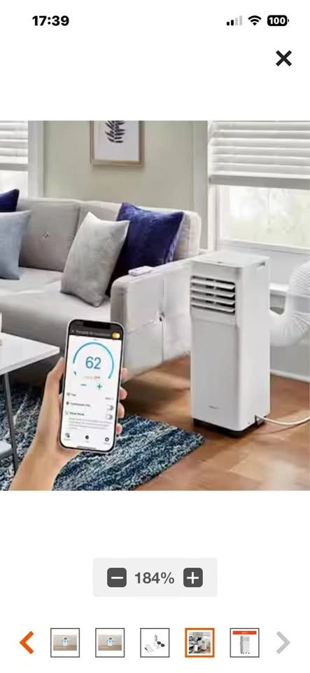New in box - 10000 BTU Vissani 3 in 1 Smart Portable AC