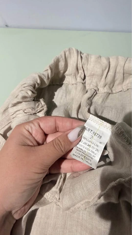 Brand new PUROLINO 100% linen pants with original tags. Made in - photo 3