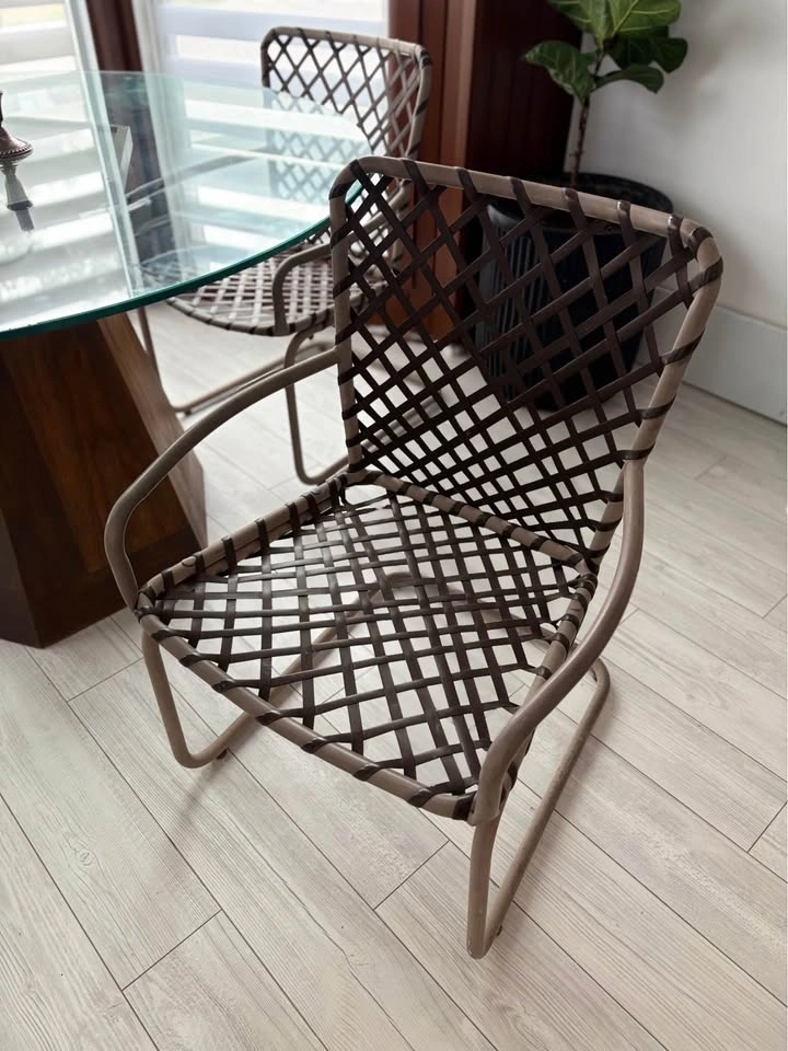 BROWN JORDAN VINTAGE MCM TAMAIMI CANTILEVER CHAIR SET - photo 3