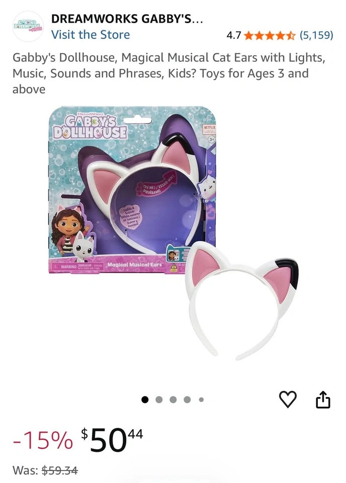 GABBY's Dollhouse Magical Musical Ears Headband - photo 2