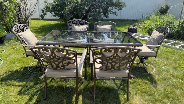 Hampton Bay Broadview 7-Piece 6-Seat Steel-Frame Outdoor Dining - photo 3