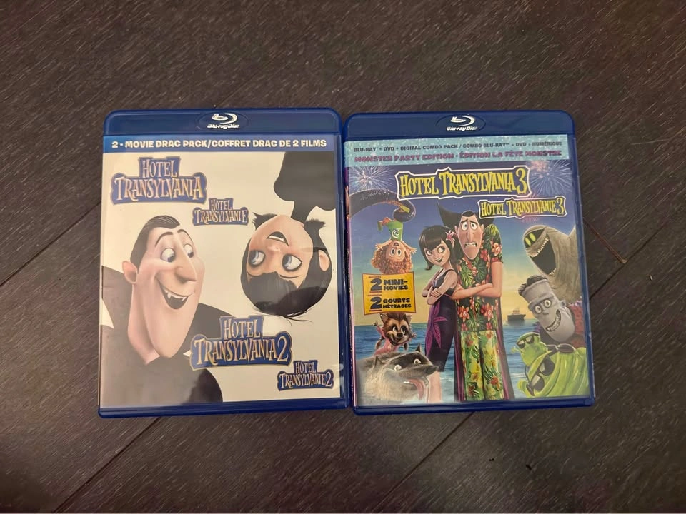 Hotel Transylvania 1,2,3 Blu Ray