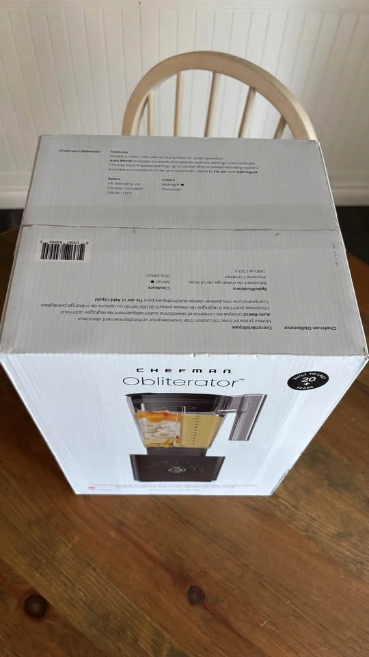 BNIB Chefman Obliterator Professional Blender w/ Auto Blend - photo 2