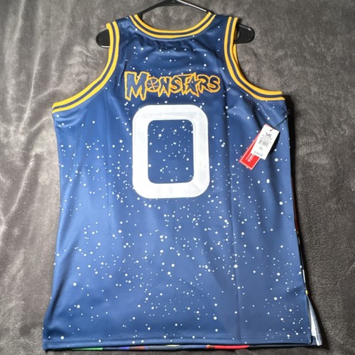 Monstars Space Jam 1996 Basketball Jersey Blue/Yellow XL
