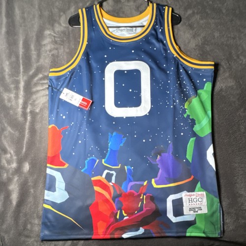 Monstars Space Jam 1996 Basketball Jersey Blue/Yellow XL - photo 2