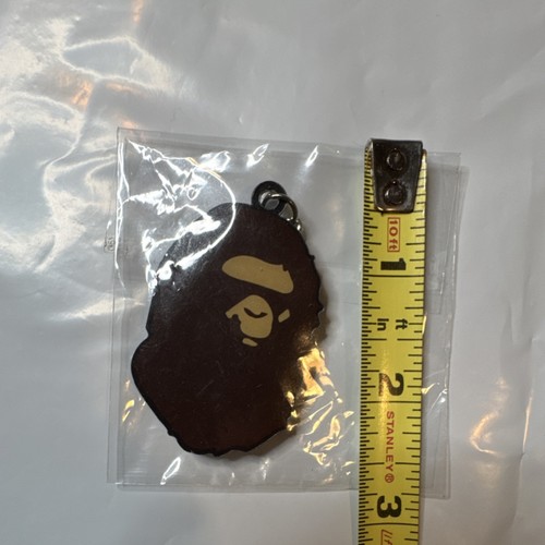 Custom BAPE Ape Head Logo Brown Plastic Keychain - photo 3