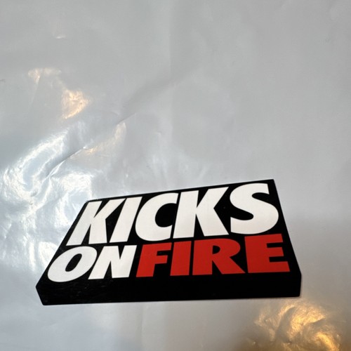 KICKS ON FIRE Collectible Pinback Badge Limited Edition