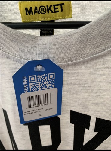 MARKET Arc Graphic Print T-Shirt Ash Grey XL Cotton - photo 2