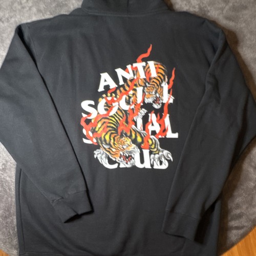 Anti Social Social Club Tiger Graphic Hooded Sweatshirt Black XX